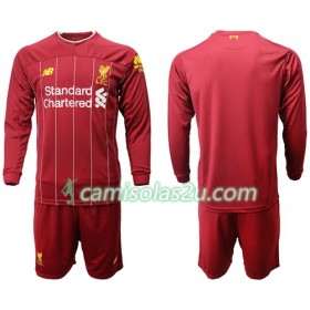 Camisolas de Futebol Liverpool Criança Equipamento Principal 2019/20 Manga Comprida